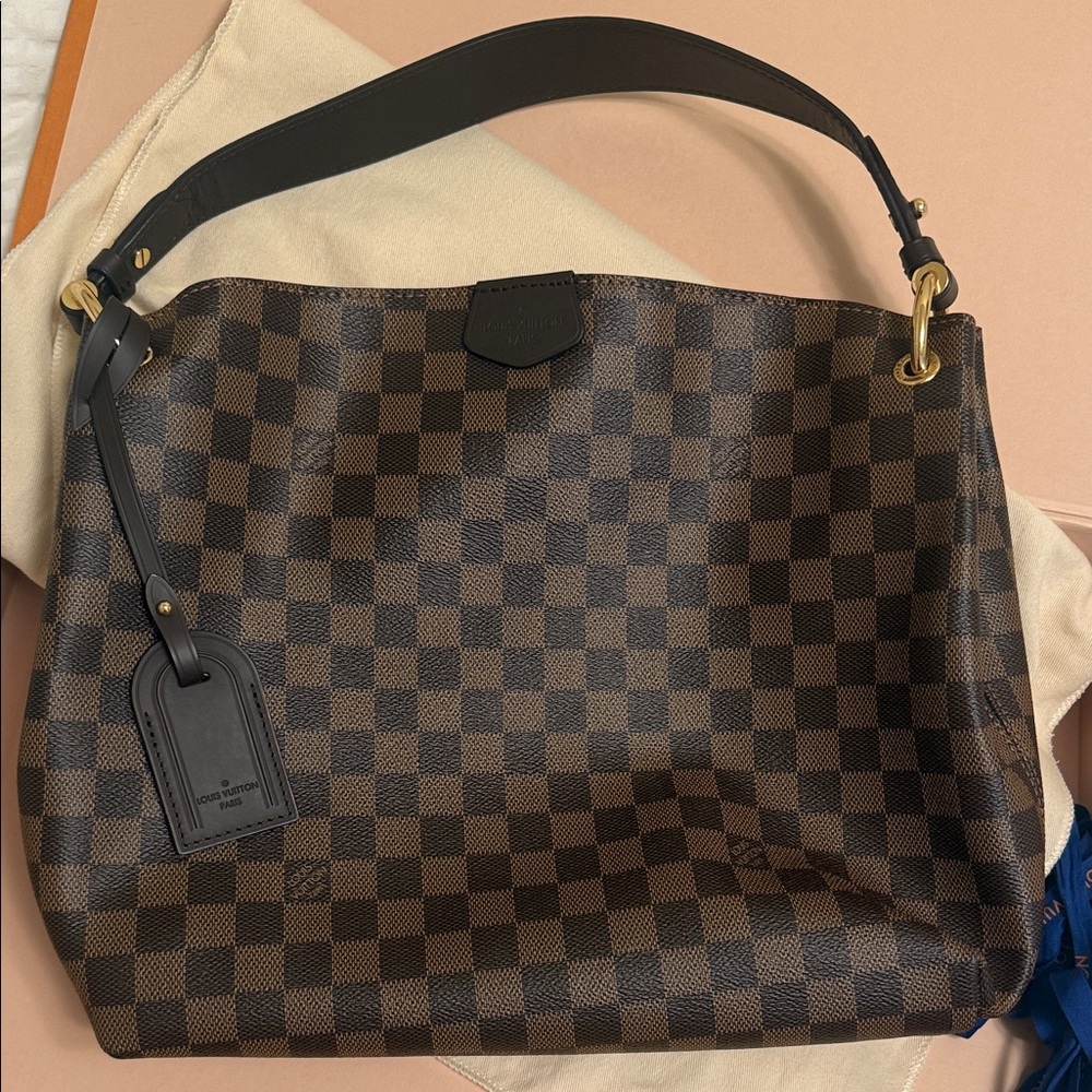 Louis Vuitton Brown Checkered Shoulder Bag